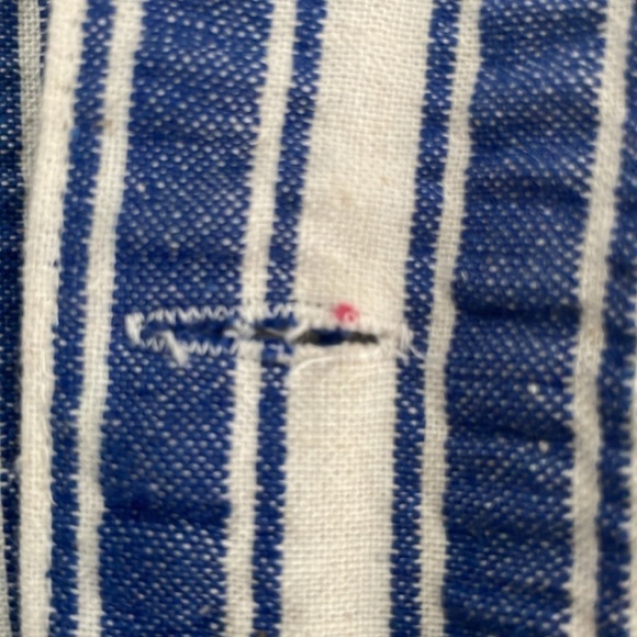 Diane Von Furstenberg Summer Cotton Stripe Double Breasted Blazer- Size 14 - Picture 7 of 9